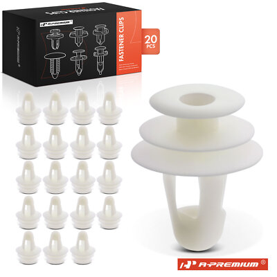 A-Premium 20Pcs 10mm Door Trim Panel Retainer Clip Triple Head Type for Toyota