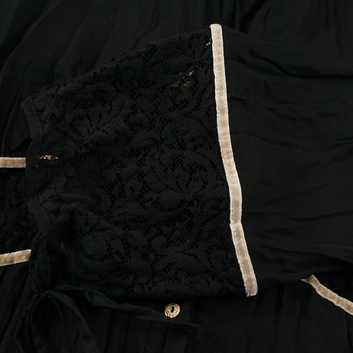 Elisa Cavaletti Semi Sheer Lace Trim Button Tunic Top Womens Sz L - Picture 5 of 12