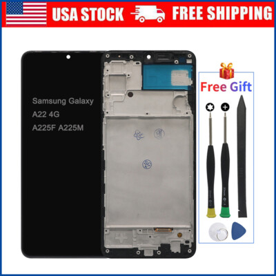 For Samsung Galaxy A22 4G A225F A225M LCD Touch Screen Digitizer + Frame Replace