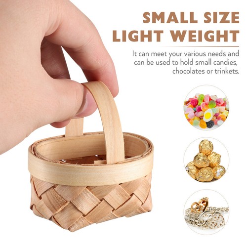 Mini Baskets Miniature for Crafting Woven Hanging Ornaments - Picture 4 of 12