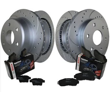 Front Rear Brake Kit Drill Rotors & Bosch Ceramic Pads For Silverado Sierra 1500