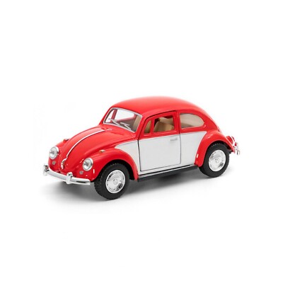 (5373D) 5'' Kinsmart Volkswagen Classical Beetle Diecast  Toy Car 1:32 Red Co.