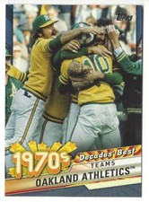 2020 Topps Update Oakland Athletics 1970's Decades Best Blue Parallel