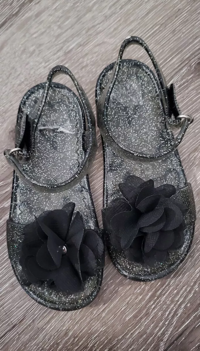 Little girls hotsell black sandals