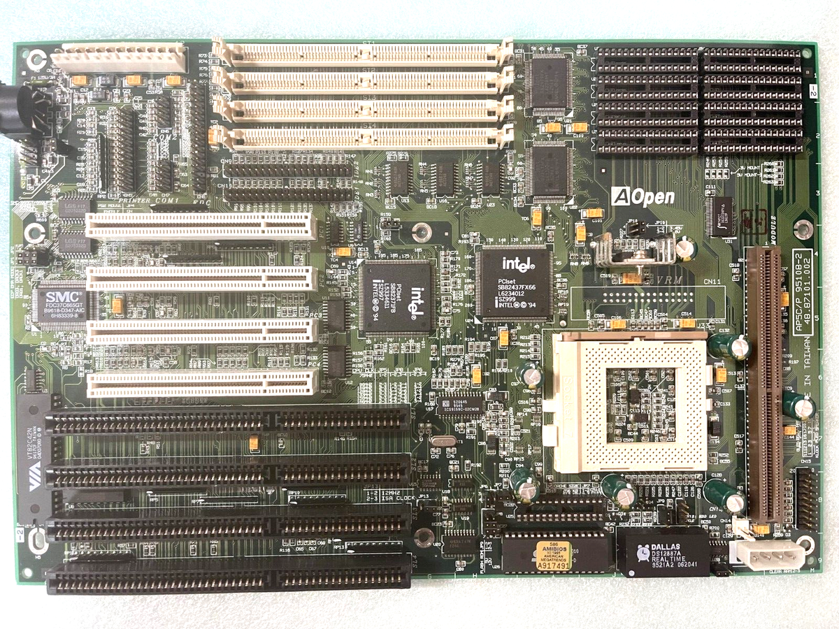 VINTAGE AOPEN AP5C/P INTEL 430FX SOCKET PENTIUM AT MOTHERBOARD MBMX11