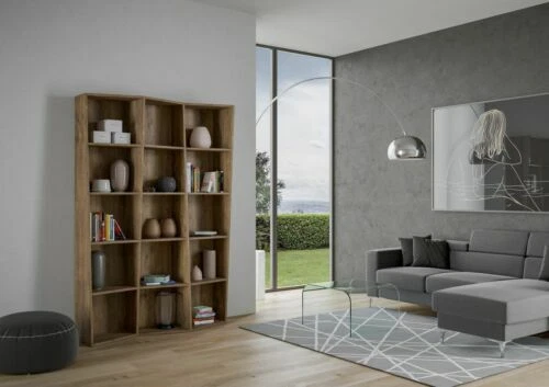 Libreria in noce per la casa