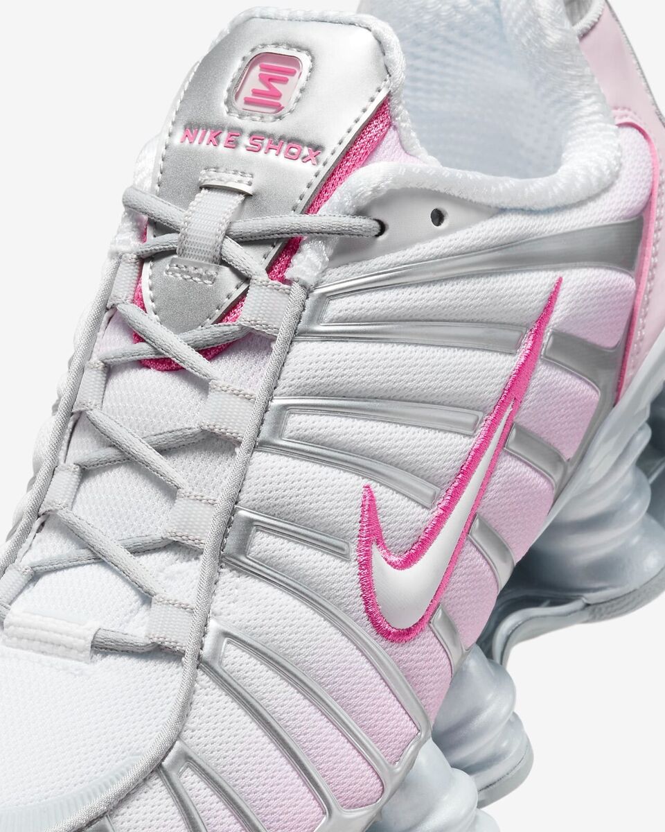 New Nike Women's Shox TL Shoes - Metallic Platinum/ Pink New Nike Women's Shox TL Shoes - Metallic Platinum/ Pink