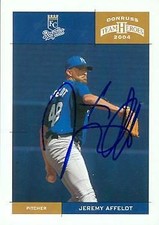 Jeremy Affeldt autographed Baseball Card (Royals) 2004 Donruss Team Heroes #193
