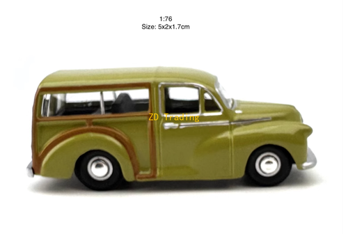 ZD 1:76 Green Morris Traveler Wagon Classic Vintage Model Diecast Metal Car BN - Picture 2 of 5