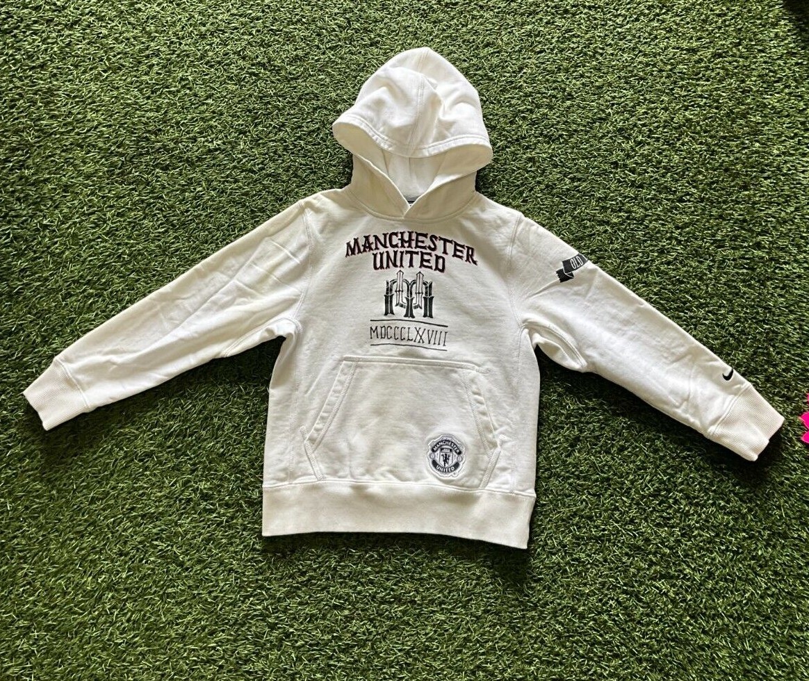 Nike Manchester United Youth (Kids) Hoodie - White | eBay