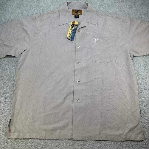 Vintage Raw Blue Shirt Mens XXL Gray Button Up Hip Hop Y2K Skater NWT Casual - Picture 2 of 12