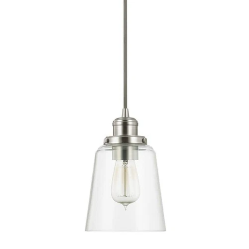 Capital Lighting 3718BN-135 Dunlap Farmhouse Pendant 9"H x 6"W, Brushed Nickel - Picture 4 of 4