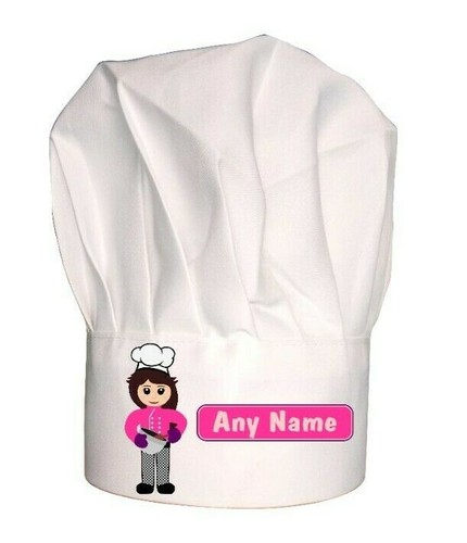 Juego de sombrero/delantal de chef con estampado de chef para niñas de dibujos animados personalizados para niños - Imagen 4 de 6