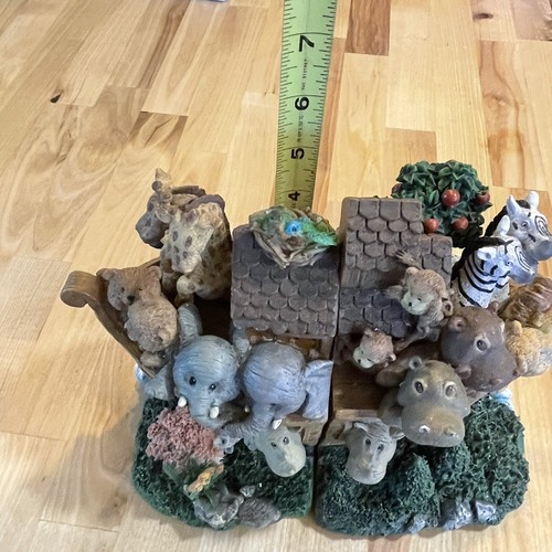 Noah's Ark Book Ends Ocean Animals  Nursery 8”x5”x4” - Picture 9 of 10