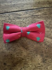 Lillian Vernon Red  Green Christmas Tree Child's Bow Tie Worn Once