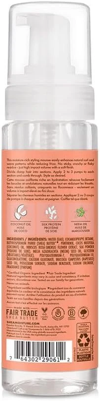 Shea Moisture Coconut and Hibiscus Frizz-Free Curl Mousse 220 ml - Image 2 of 4