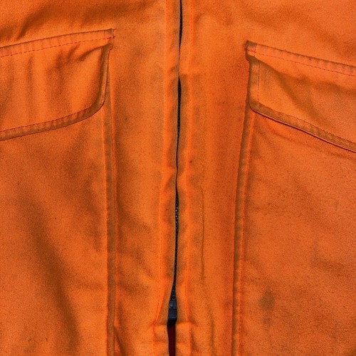 Vtg WOOLRICH Reversible Buffalo Plaid Mackinaw Blaze Orange Hunting Jacket M - Picture 17 of 24