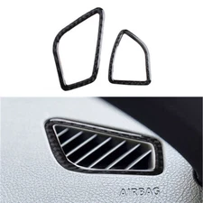 2PCS Carbon Fiber Console Air Vent Outlet Trim Cover For BMW 3 Series F30 F34