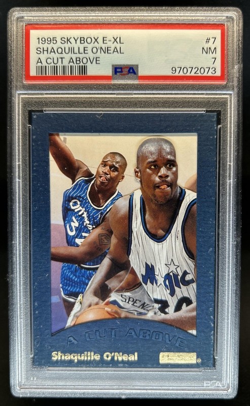 1995-96 Skybox E-XL Shaquille O'Neal A Cut Above #7 Magic PSA 7