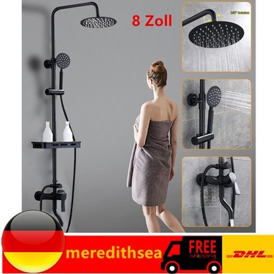 Regendusche Duschset Retro Bad Duschsystem mit Handbrause Rain Shower Faucet