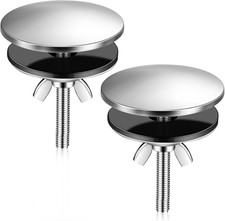 2 Pcs Kitchen Sink Counter Hole Cover Plug,Brushed Stainless Steel