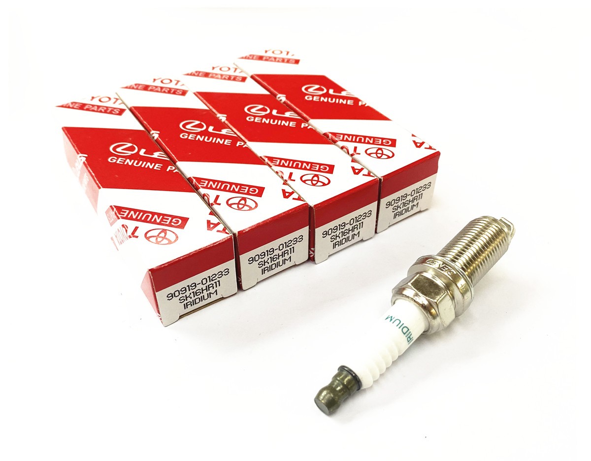 4Pcs OEM Denso Iridium Spark Plug 3417 SK16HR11 90919-01233 for Camry Highlander