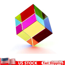 1Pcs Science Magic Prism Cube 20Mm Hexahedral Crystal Magic Cmy Cube 3D Color Cu