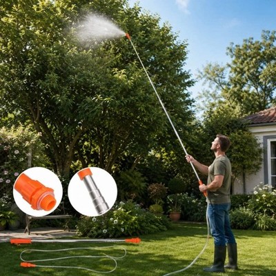 Teleskoplanze Edelstahl 2,6m für Sprühgerät - 8 Abschnitte | Garten & Landwirtschaft