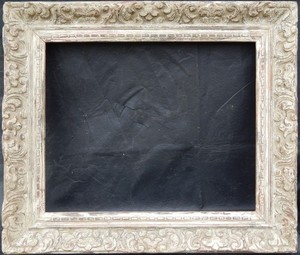 PERIOD Mid-Century French Bohemian Montparnasse Style Hand Carved Wood Frame NR