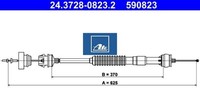 ATE 24.3728-0823.2 Seilzug FüR KupplungsbetäTigung Kupplungszug Seilzug