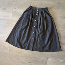 Trachtenmoden Alpentraum Skirt Women  s 12 Brown Germany  80 Vtg Oktoberfest