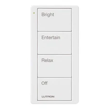 Lutron PJ2-4B-GWH-P03 Pico 4-Button Scene Remote Control, Bright/Entertain/Relax