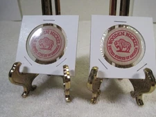 Vintage Wooden Nickel Buffalo and Park West Coins Advertisement Lot of 2
