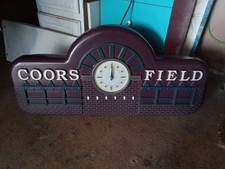 Vintage 1995 Original COORS FIELD CO. Rockies Lighted Beer Baseball Clock 36&rdquo;