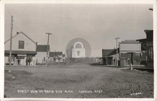 Street View Rapid City Looking East MI Michigan RPPC Photo Postcard COPY