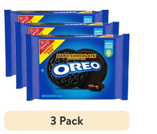 (3 pack) OREO Dark Chocolate Creme Chocolate Sandwich Cookies, Family Size,17 oz (3 pack) OREO Dark Chocolate Creme Chocolate Sandwich Cookies, Family Size,17 oz