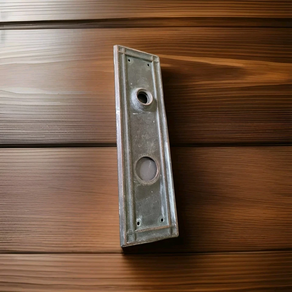 Antique Door plate Art deco period 1920's Brass "Linian" pattern - Image 3 of 4