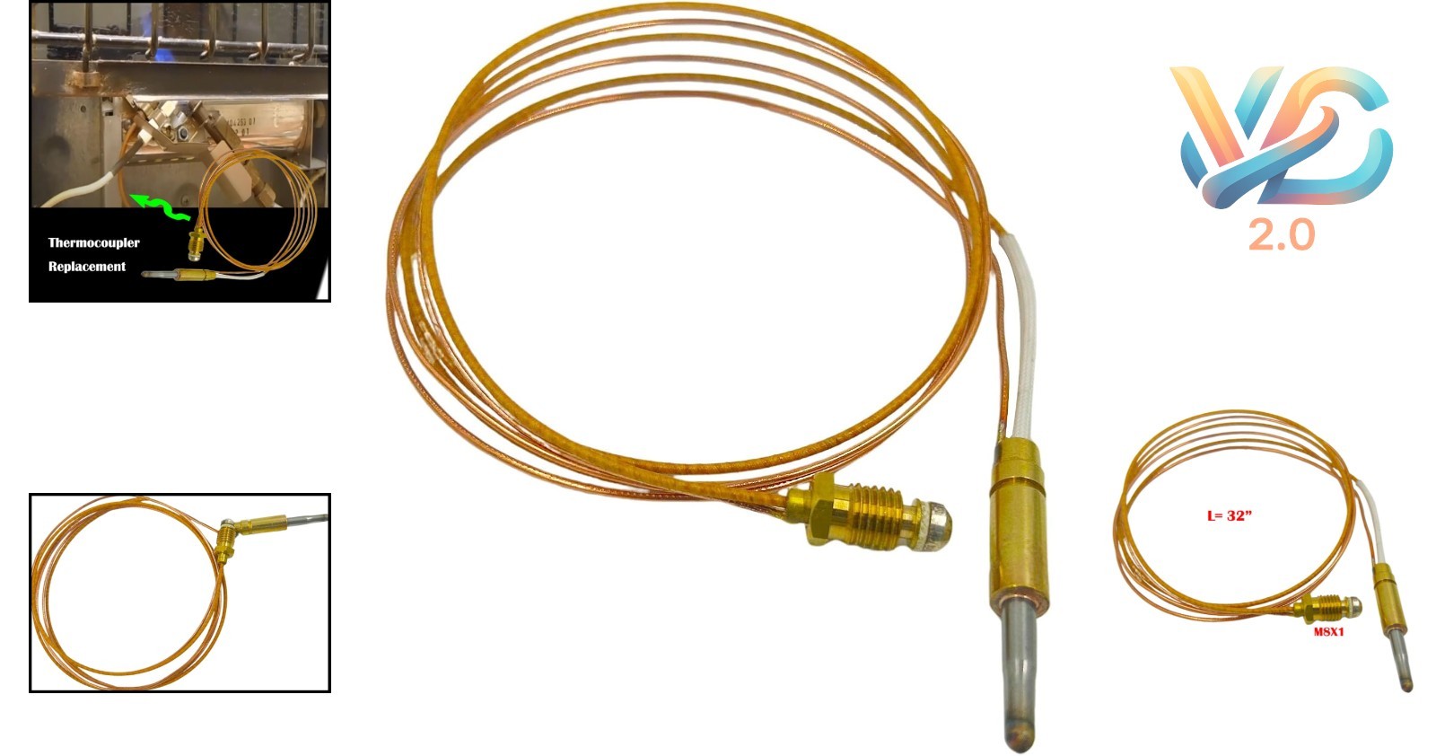 ODS Pilot Burner Assembly for Empire Vent-Free Heaters – Replacement Thermoco...