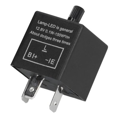  Car Flasher Relay, CF-13 3 Pin LED 12V Adjustable Vehicle Electronic Blinker 