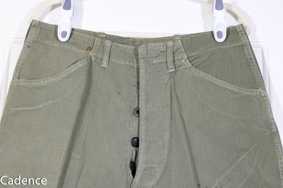 US WW2 USMC Marine Corps P41 HBT Pants Trousers. Named. Worn. NICE