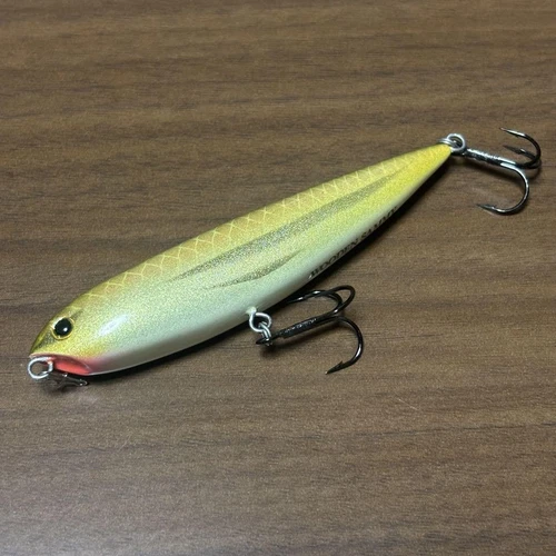Lucky Craft Wooden Sammy Wood Fishing Lure Used Bait Natural Finish