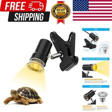 Reptile Heat Lamp Rotatable Turtle Heating Light with 50W UVA UVB Heat Bulb Simu