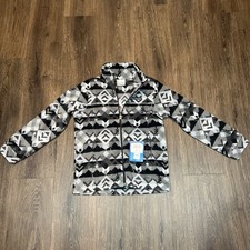 Columbia Youth Granite Mountain Printed Fleece Jacket Size S NWT Black White