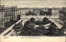 Platz am Opernhaus mit Universitat Berlin vtg postcard UDB c1905 unposted r619