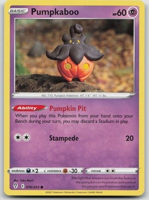 Pumpkaboo 076/203 - Evolving Skies - EN - NM - Pokemon TCG