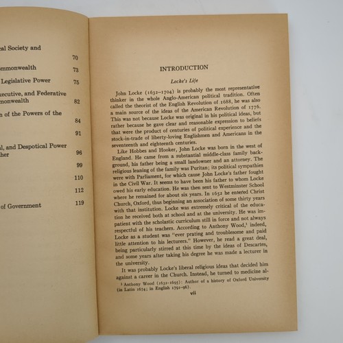 John Locke Second Treatise of Government Softcover Book Thomas Peardon 1983 - Picture 10 of 21