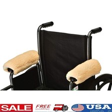 Fleece Armrest Covers Wheelchairs Soft Comfortable Protective Washable Pads New