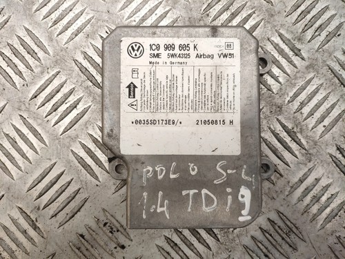 VW POLO 9N Airbag-Steuergerät 1C0969605K 1.40 Diesel 51kw 2005 14239366