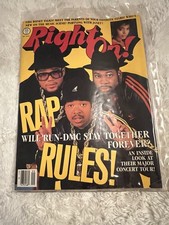Vintage Right On Magazine September 1987 Featuring Run DMC