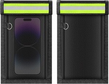 2 Pack Faraday Bags for Phones Car Keys, Cell Phone Signal Blocking Pouch, An